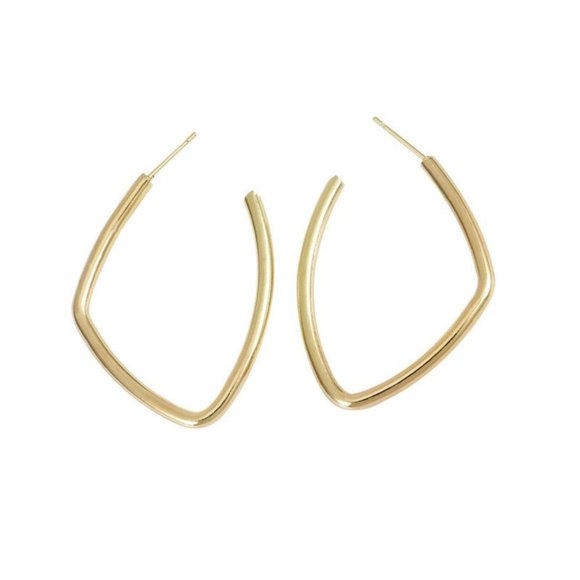 5 for $25 Geometric Half Hoop Statement Earrings - Picture 3 of 9